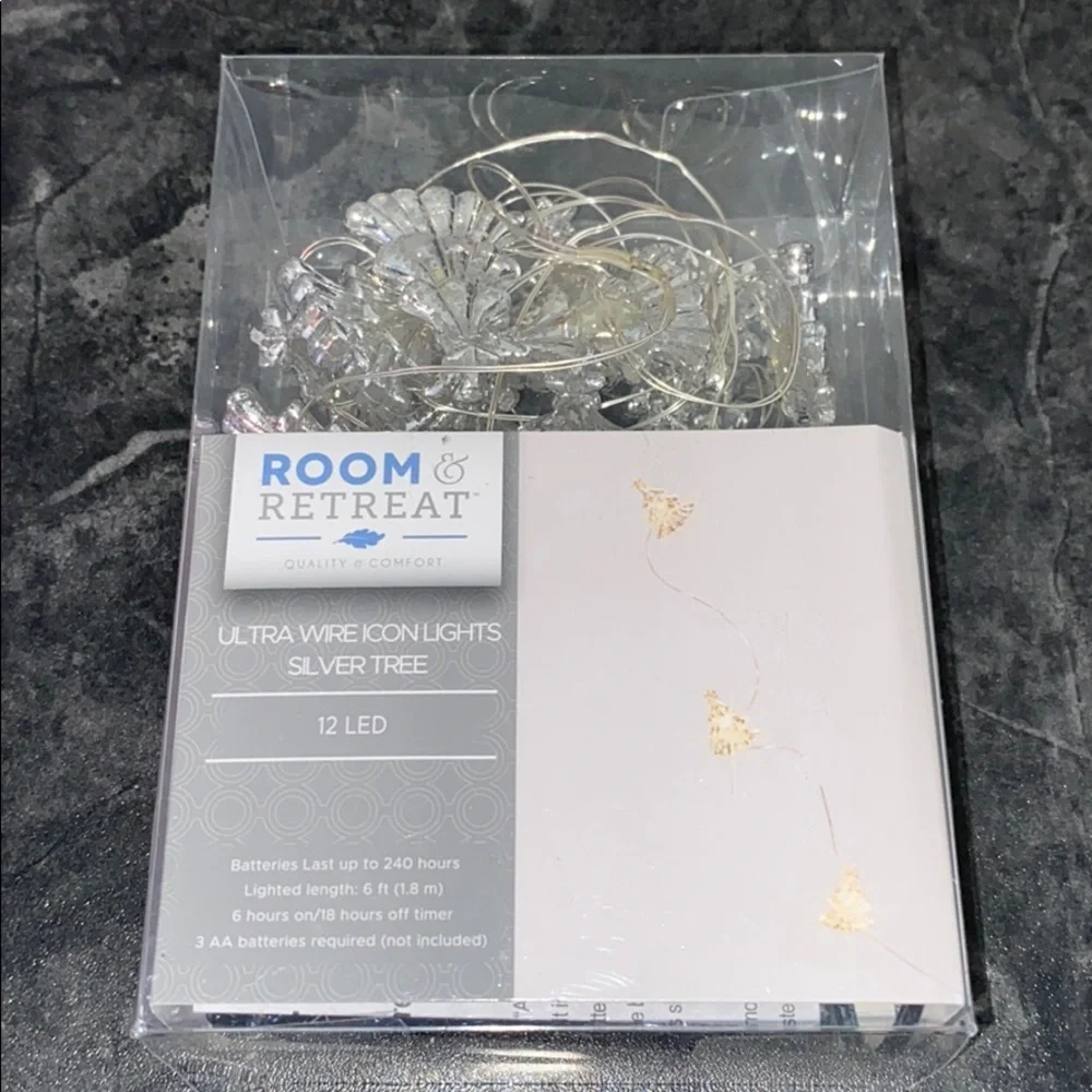 LED Ultra Wire Icon Lights Silver Tree